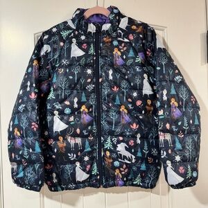 NWT Frozen Themed Light Puffer Jacket - Size 7/8